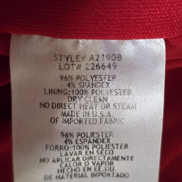 Aqua Women'S Red Draped Neck Ruched Side Slit Formal Dress Gown Size 2 - Picture 8 of 10